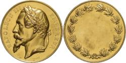 World Coins - France, Medal, Napoléon III, Copper Gilt, Oudiné,