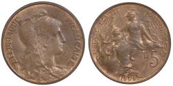 World Coins - Coin, France, Dupuis, 5 Centimes, 1908, Paris, , Bronze, Gadoury:165