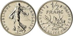 World Coins - Coin, France, Semeuse, 1/2 Franc, 1982, Paris, FDC, , Nickel, KM:931.1