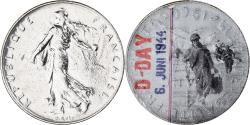 World Coins - Coin, France, Semeuse, Franc, 1960, Paris, Fantaisy Coinage .Colorized D-Day