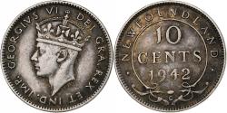 World Coins - Newfoundland, George VI, 10 Cents, 1942, Ottawa, Silver, , KM:20a