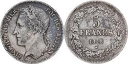 World Coins - Coin, Belgium, Leopold I, 5 Francs, 5 Frank, 1848, Brussels, , Silver