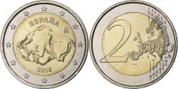 World Coins - Spain, 2 Euro, Cave of Altamira, 2015, Madrid, Bi-Metallic,