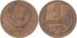 World Coins - Russia, Kopek, 1977, Brass,
