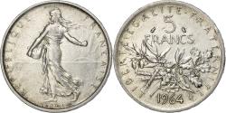 World Coins - France, 5 Francs, Semeuse, 1964, Paris, Silver, , Gadoury:770, KM:926