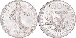 World Coins - Coin, France, Semeuse, 50 Centimes, 1913, Paris, , Silver, KM:854