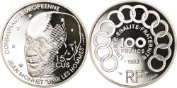 World Coins - Coin, France, Jean Monnet, 100 Francs-15 Ecus, 1992, Proof, , Silver