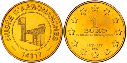 World Coins - France, 1 Euro, Musée d'Arromanches, 1997, Brass,