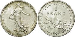 World Coins - Coin, France, Semeuse, Franc, 1920, Paris, , Silver, KM:844.1, Gadoury:467