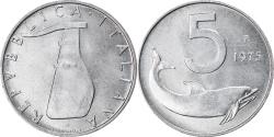 World Coins - Coin, Italy, 5 Lire, 1975, Rome, , Aluminum, KM:92