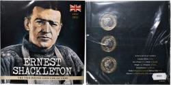 World Coins - Coin, Jersey, Ernest Shackleton., 2 Pounds, 2021, Set 3 monnaies.,
