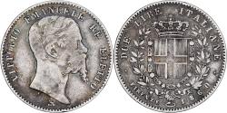 World Coins - Italy, Vittorio Emanuele II, 2 Lire, 1860, Florence, Silver, , KM:12