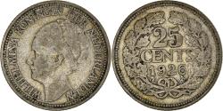 World Coins - Coin, Netherlands, Wilhelmina I, 25 Cents, 1926, , Silver, KM:164