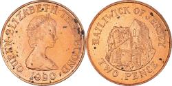World Coins - Coin, Jersey, Elizabeth II, 2 Pence, 1990, , Bronze, KM:55
