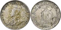 World Coins - Ceylon, George V, 10 Cents, 1920, Silver, , KM:104a