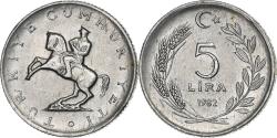 World Coins - Coin, Turkey, 5 Lira, 1982, EF(40-45), Aluminum, KM:949.1