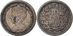 World Coins - Netherlands, Wilhelmina I, 10 Cents, 1918, Silver, , KM:145