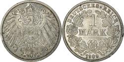 World Coins - Coin, GERMANY - EMPIRE, Wilhelm II, Mark, 1909, Karlsruhe, , Silver