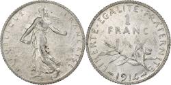 World Coins - France, Semeuse, Franc, 1914, Paris, , Silver, KM:844.1, Gadoury:467