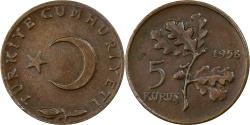 World Coins - Turkey, 5 Kurus, 1958, Istanbul, Bronze, , KM:890.1