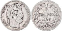 World Coins - Coin, France, Louis-Philippe, 5 Francs, 1835, Lyon, , Silver, KM:749.4