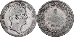 World Coins - France, 5 Francs, Louis-Philippe, 1830, Lyon, Silver, , Gadoury:676