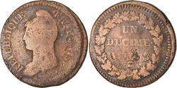 World Coins - Coin, France, Dupré, Decime, AN 5, Limoges, Surfrappe du Décime,