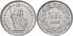 World Coins - Switzerland, 1/2 Franc, 1959, Bern, Silver, , KM:23