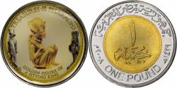 World Coins - Egypt, Token, Trésors des Pharaons, Golden Figure of A Sitting King