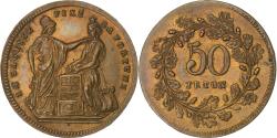 World Coins - France, Token, 50 Centimes, La Sagesse fixe la Fortune, Brass,