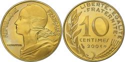 World Coins - France, Marianne, 10 Centimes, 2001, Paris, Série BE,
