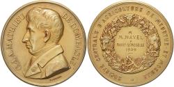 World Coins - France, Medal, Mathieu de Dombasle, Société d'Agriculture de Meurthe-et