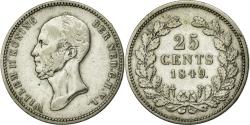 World Coins - Coin, Netherlands, William II, 25 Cents, 1849, , Silver, KM:76
