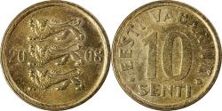World Coins - Coin, Estonia, 10 Senti, 2008