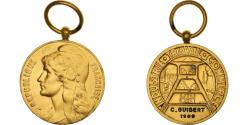 World Coins - France, Mines, Industrie Travail Commerce, Medal, 1980, Excellent Quality, Gilt