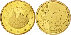 World Coins - San Marino, 50 Euro Cent, 2008, , Brass, KM:484