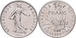 World Coins - Coin, France, Semeuse, 1/2 Franc, 1977, Paris, série FDC, , Nickel