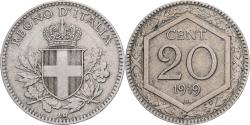 World Coins - Italy, Vittorio Emanuele III, 20 Centesimi, 1919, Rome, Copper-nickel
