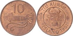 World Coins - Coin, Iceland, 10 Aurar, 1981