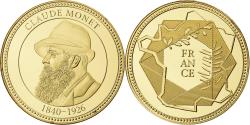 World Coins - France, Medal, Peinture, Claude Monet, Copper Gilt,