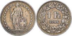 World Coins - Switzerland, Franc, 1946, Bern, Silver, , KM:24