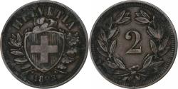 World Coins - Switzerland, 2 Rappen, 1893, Bern, Bronze, , KM:4
