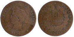 World Coins - Coin, France, Cérès, 10 Centimes, 1876, Paris, , Bronze, Gadoury:265a