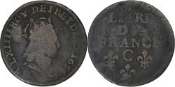 World Coins - France, Louis XIV, Liard, 1656, Caen, Copper, , Gadoury:80, KM:192