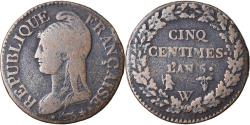 World Coins - Coin, France, Dupré, 5 Centimes, AN 5, Lille, , Bronze, KM:640.11