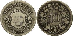 World Coins - Coin, Switzerland, 10 Rappen, 1850, Strasbourg, , Billon, KM:6