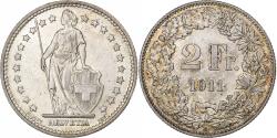 World Coins - Switzerland, 2 Francs, Helvetia, 1911, Bern, Silver, , KM:21