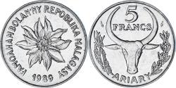 World Coins - Coin, Madagascar, 5 Francs, Ariary, 1989