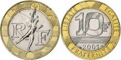 World Coins - France, Génie, 10 Francs, 2001, Paris, Série FDC.BU, , Bi-Metallic