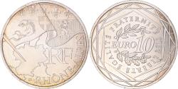 World Coins - France, 10 Euro, Rhône Alpes, 2010, , Silver